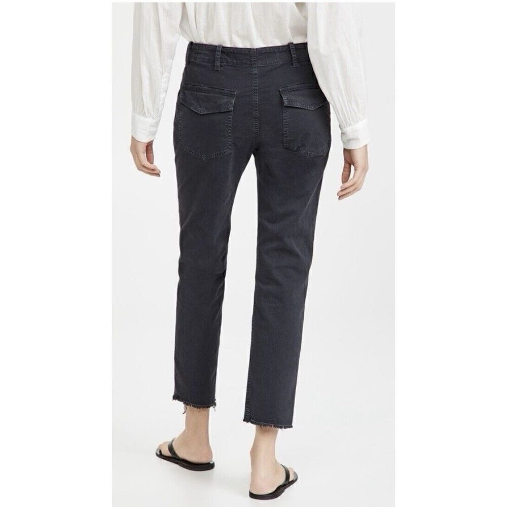 Nili Lotan Stretch Cotton Carbon Gray Cargo Jenna Ankle Pants Trouser Size 2